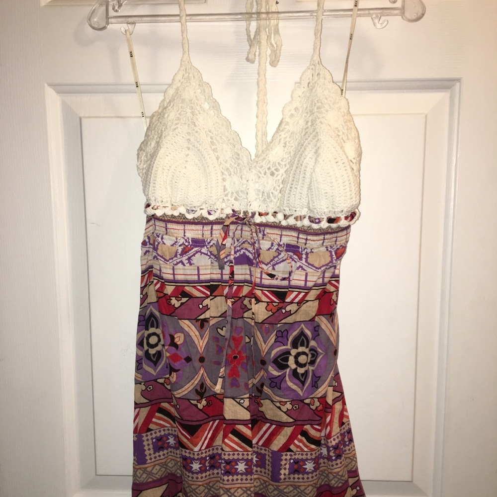 Forever 21 Crocheted-top Dress